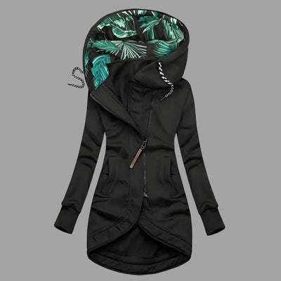 Charlotte | Damen Robuste Winter-Shelljacke mit Kapuze Reißverschluss Lang