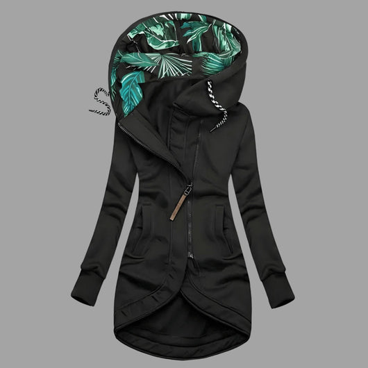 Charlotte | Damen Robuste Winter-Shelljacke mit Kapuze Reißverschluss Lang