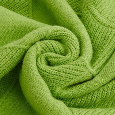 Greta | Damen Rollkragenpullover mit Rautenmuster Lässiger Strickpullover