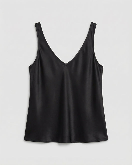 Greta | Damen Satin Camisole V-Ausschnitt Träger-Top