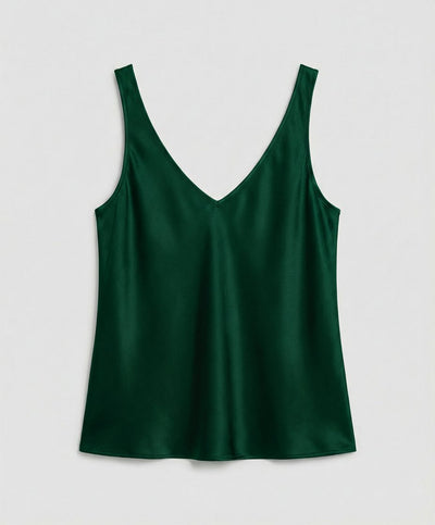 Greta | Damen Satin Camisole V-Ausschnitt Träger-Top