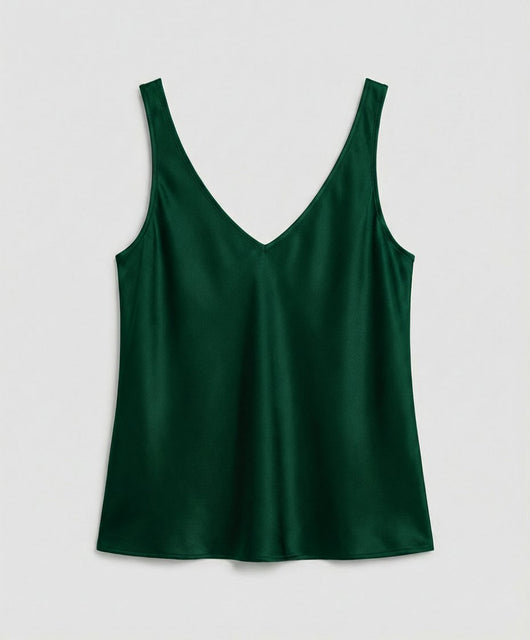 Greta | Damen Satin Camisole V-Ausschnitt Träger-Top