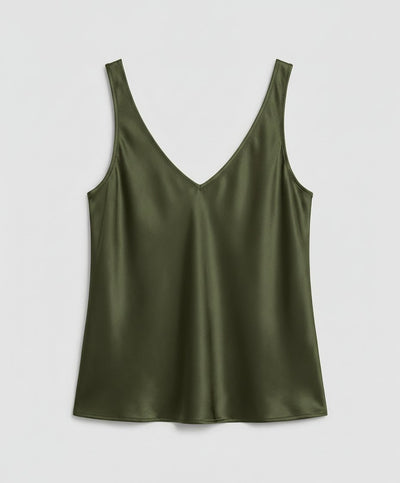 Greta | Damen Satin Camisole V-Ausschnitt Träger-Top