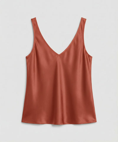 Greta | Damen Satin Camisole V-Ausschnitt Träger-Top