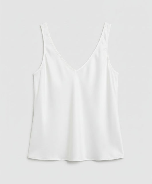 Greta | Damen Satin Camisole V-Ausschnitt Träger-Top