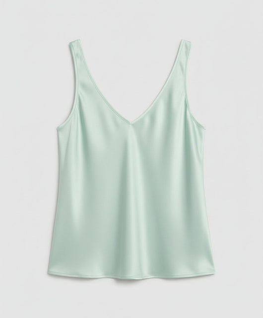 Greta | Damen Satin Camisole V-Ausschnitt Träger-Top