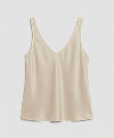 Greta | Damen Satin Camisole V-Ausschnitt Träger-Top