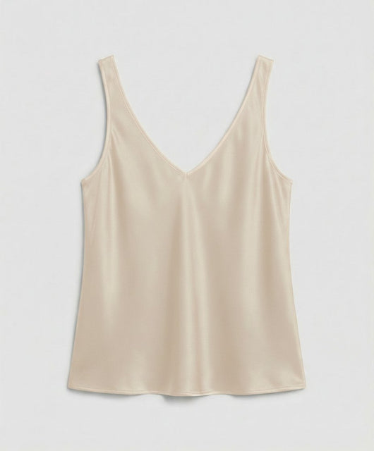 Greta | Damen Satin Camisole V-Ausschnitt Träger-Top
