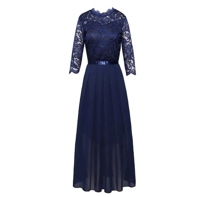 Katharina | Damen Spitzen Chiffon Abendkleid Elegant Formal Dress Maxi