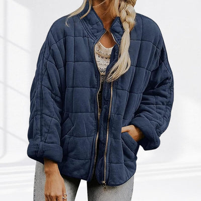 Nora | Damen Steppjacke leichte gefütterte Kurzjacke mit Reißverschluss