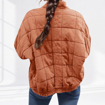 Nora | Damen Steppjacke leichte gefütterte Kurzjacke mit Reißverschluss