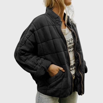 Nora | Damen Steppjacke leichte gefütterte Kurzjacke mit Reißverschluss