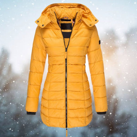Emilia | Damen Steppjacke mit Kapuze tailliert warm gefüttert