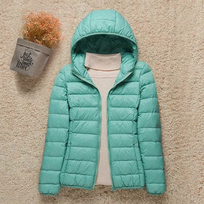 Elisabeth | Damen Steppjacke mit Kapuze ultraleichte Übergangsjacke