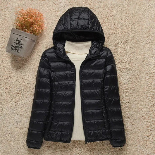 Elisabeth | Damen Steppjacke mit Kapuze ultraleichte Übergangsjacke