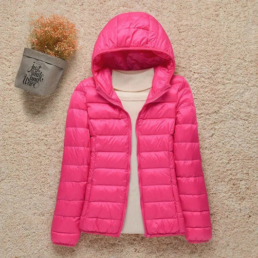Elisabeth | Damen Steppjacke mit Kapuze ultraleichte Übergangsjacke