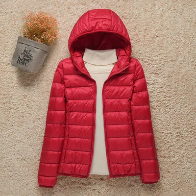 Elisabeth | Damen Steppjacke mit Kapuze ultraleichte Übergangsjacke