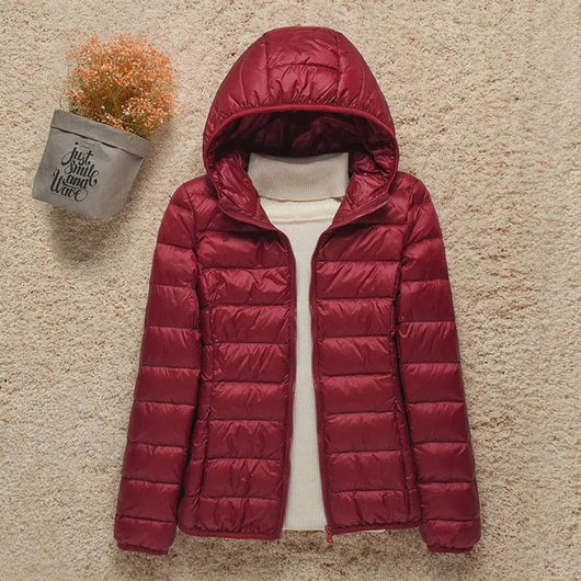 Elisabeth | Damen Steppjacke mit Kapuze ultraleichte Übergangsjacke
