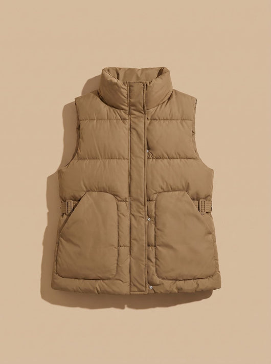 Marlene | Damen Steppweste Bodywarmer mit hohem Stehkragen und Pattentaschen