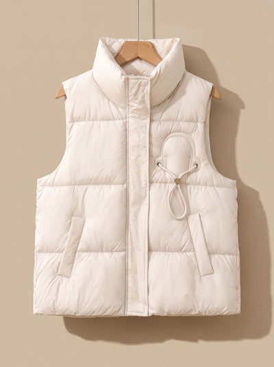 Leonie | Damen Steppweste Bodywarmer mit Stehkragen und Kordel-Herzdetail