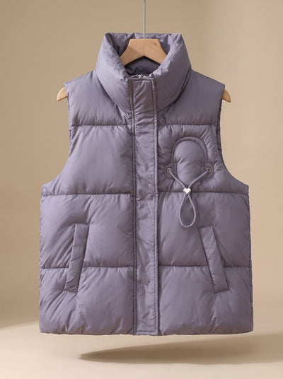 Leonie | Damen Steppweste Bodywarmer mit Stehkragen und Kordel-Herzdetail