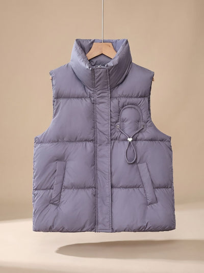 Leonie | Damen Steppweste Bodywarmer mit Stehkragen und Kordel-Herzdetail