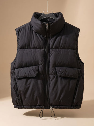 Sophie | Damen Steppweste Bodywarmer mit Stehkragen und Kordelzugsaum