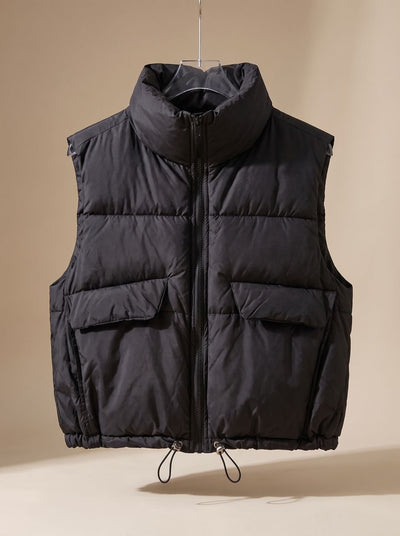Sophie | Damen Steppweste Bodywarmer mit Stehkragen und Kordelzugsaum