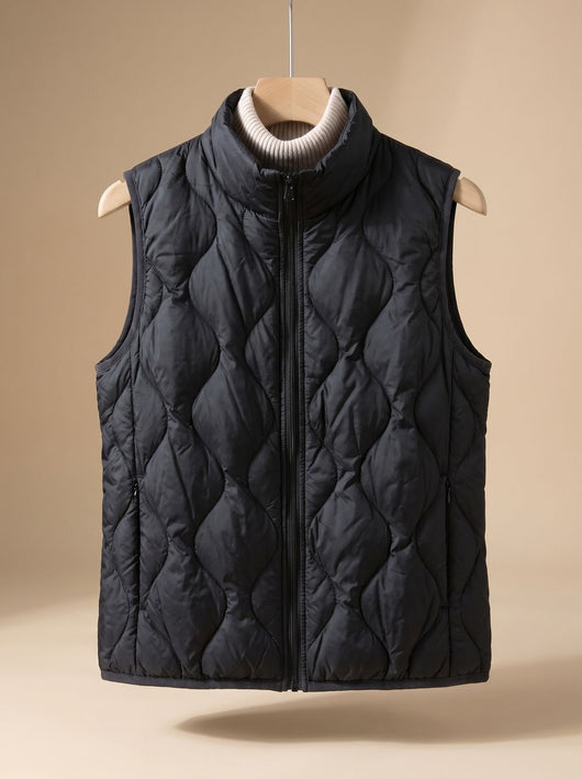 Marlene | Damen Steppweste Bodywarmer mit Stehkragen und Taschen