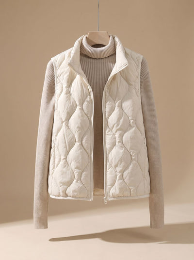 Marlene | Damen Steppweste Bodywarmer mit Stehkragen und Taschen