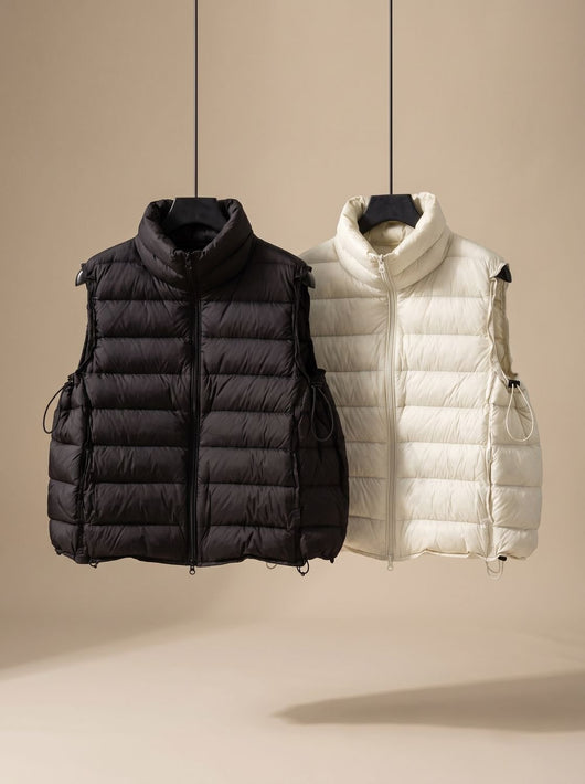 Annika | Damen Steppweste Bodywarmer mit Zweiwege-Reißverschluss Stehkragen