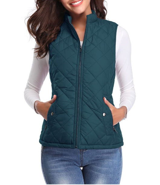 Leonie | Damen Steppweste leicht gefütterte Puffer Vest Women mit Reißverschluss