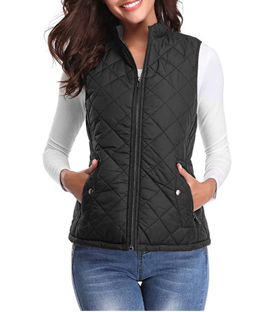 Leonie | Damen Steppweste leicht gefütterte Puffer Vest Women mit Reißverschluss