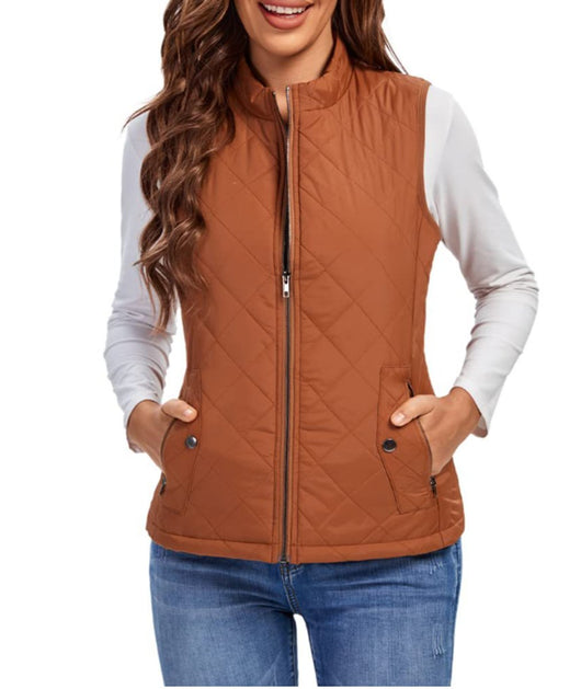Leonie | Damen Steppweste leicht gefütterte Puffer Vest Women mit Reißverschluss