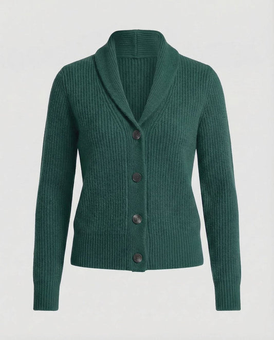 Frieda | Damen Strick-Cardigan mit Revers-Kragen Knopfleiste Langarm