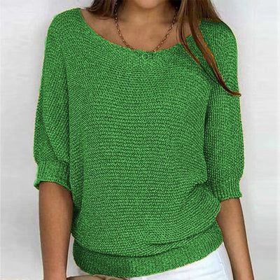 Lena | Damen Strickpullover Lässiger Oversize-Sweater mit Fledermausärmeln