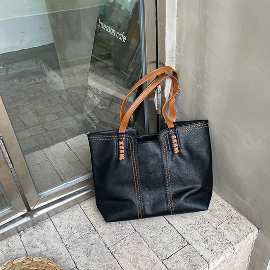 Leonie | Damen Tote Bag Minimalistische Kunstleder Schultertasche
