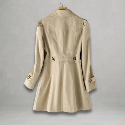 Katharina | Damen Trenchcoat eleganter Einreiher Baumwoll-Nylon-Mantel