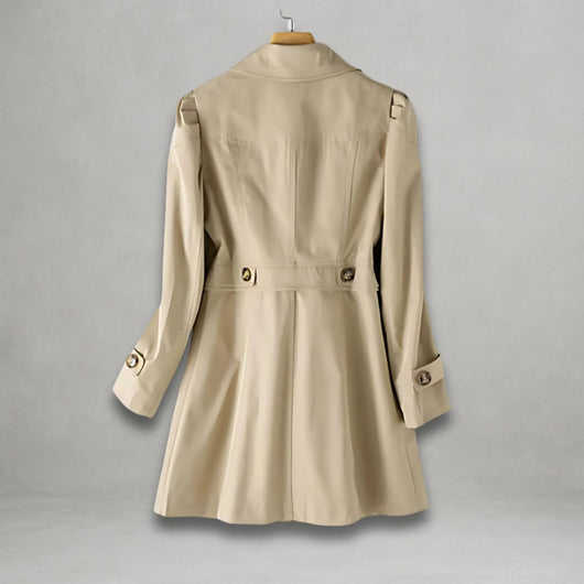 Katharina | Damen Trenchcoat eleganter Einreiher Baumwoll-Nylon-Mantel