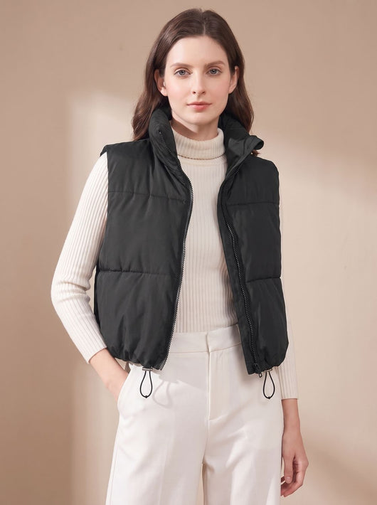 Annika | Damen Ultraleichter Stehkragen Bodywarmer Kurze Steppweste