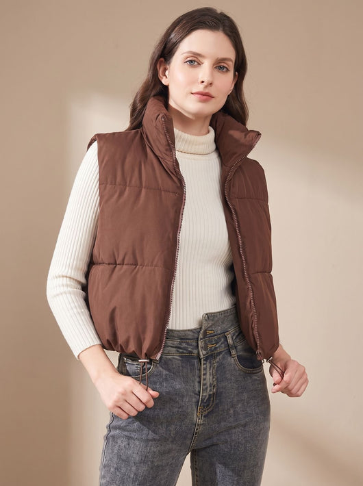 Annika | Damen Ultraleichter Stehkragen Bodywarmer Kurze Steppweste
