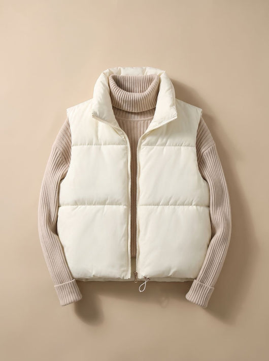 Annika | Damen Ultraleichter Stehkragen Bodywarmer Kurze Steppweste