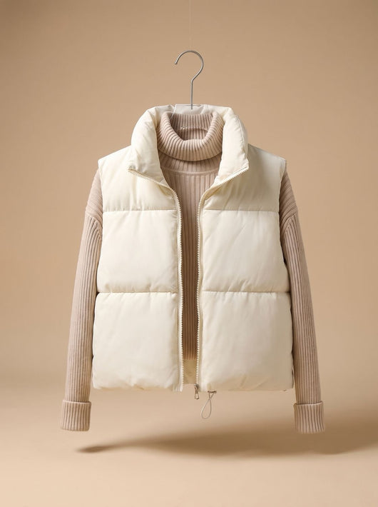 Annika | Damen Ultraleichter Stehkragen Bodywarmer Kurze Steppweste