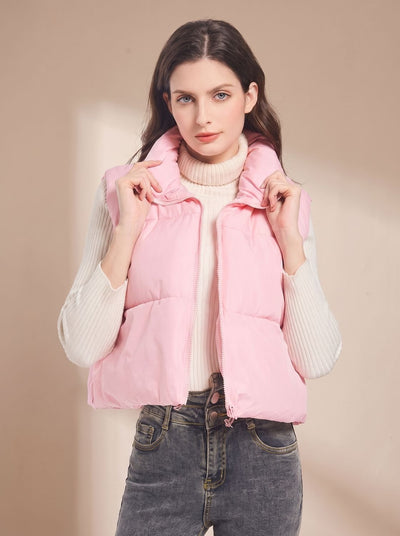 Annika | Damen Ultraleichter Stehkragen Bodywarmer Kurze Steppweste
