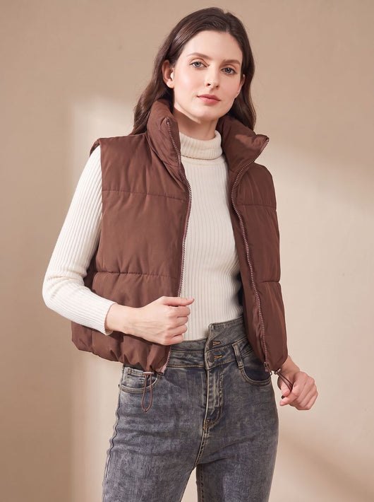 Annika | Damen Ultraleichter Stehkragen Bodywarmer Kurze Steppweste