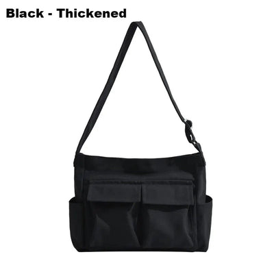 Emilia | Damen Vintage Canvas Tote Bag große Schultertasche mit Seitentaschen