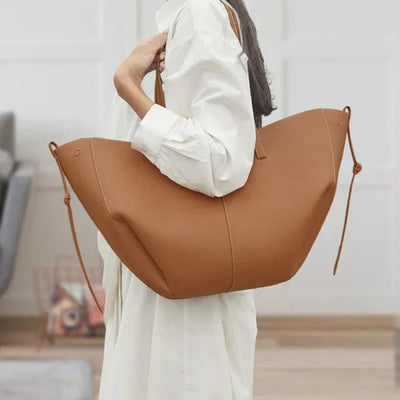 Marlene | Damen Vintage Kunstleder Tote Bag Große Schultertasche