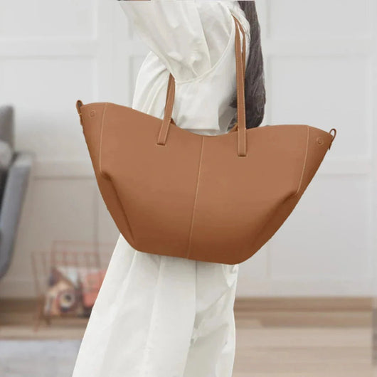 Marlene | Damen Vintage Kunstleder Tote Bag Große Schultertasche