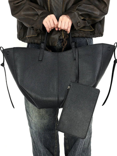 Marlene | Damen Vintage Kunstleder Tote Bag Große Schultertasche