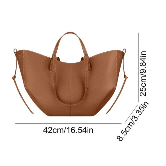 Marlene | Damen Vintage Kunstleder Tote Bag Große Schultertasche